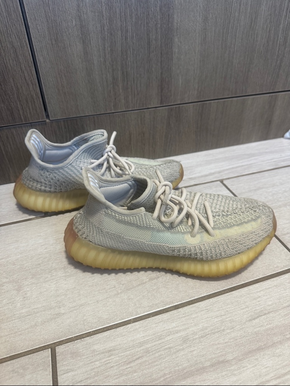 Yeezy Off-White Knit Low-Top Sneakers